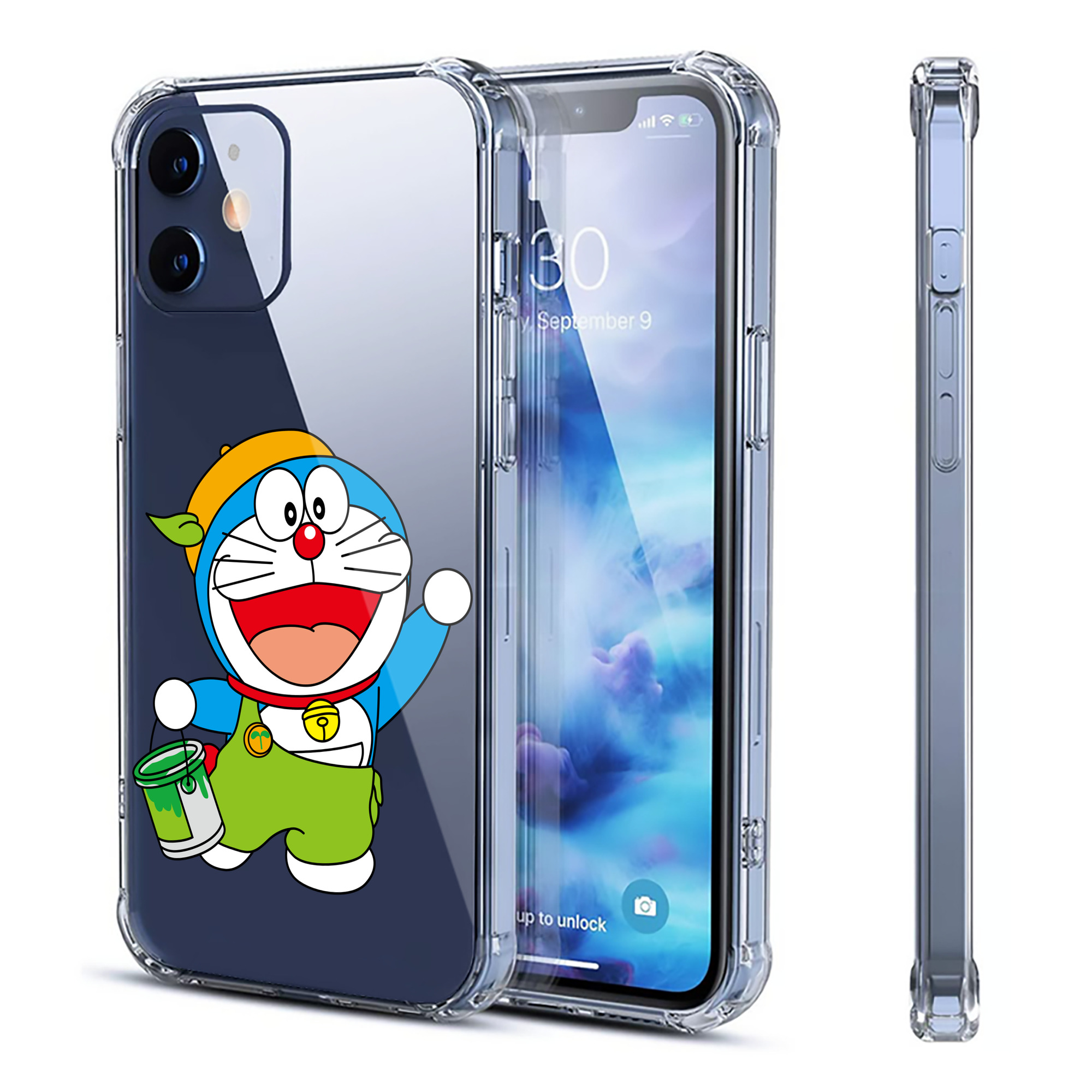 （画像用） ドラえもん Doraemon 【iPhone 12シリーズ対応】透明スマホケース（クリアソフトケース）